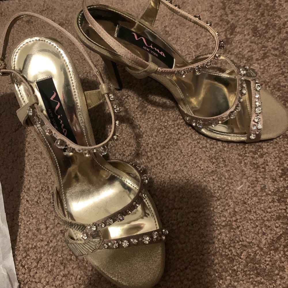 Nina Gold Heels